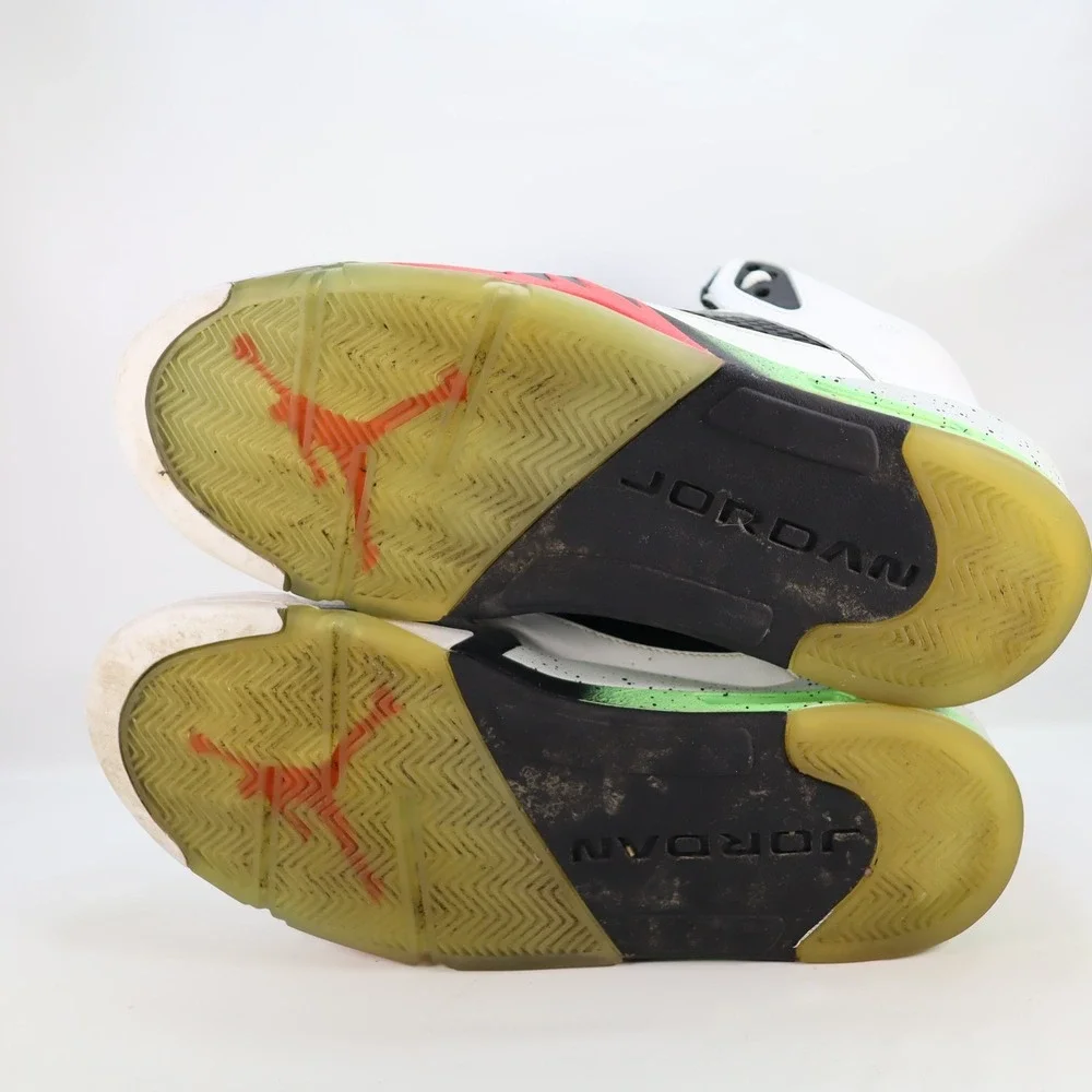 Nike Air Jordan 5 Retro Pro Stars White Green Men's Shoes Sneakers Size 11.5‎